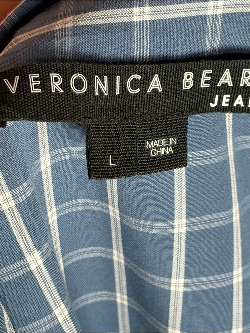 Veronica Beard Jamila Check Tiered Mini Dress Blue & White Windowpane Large - Picture 7 of 9